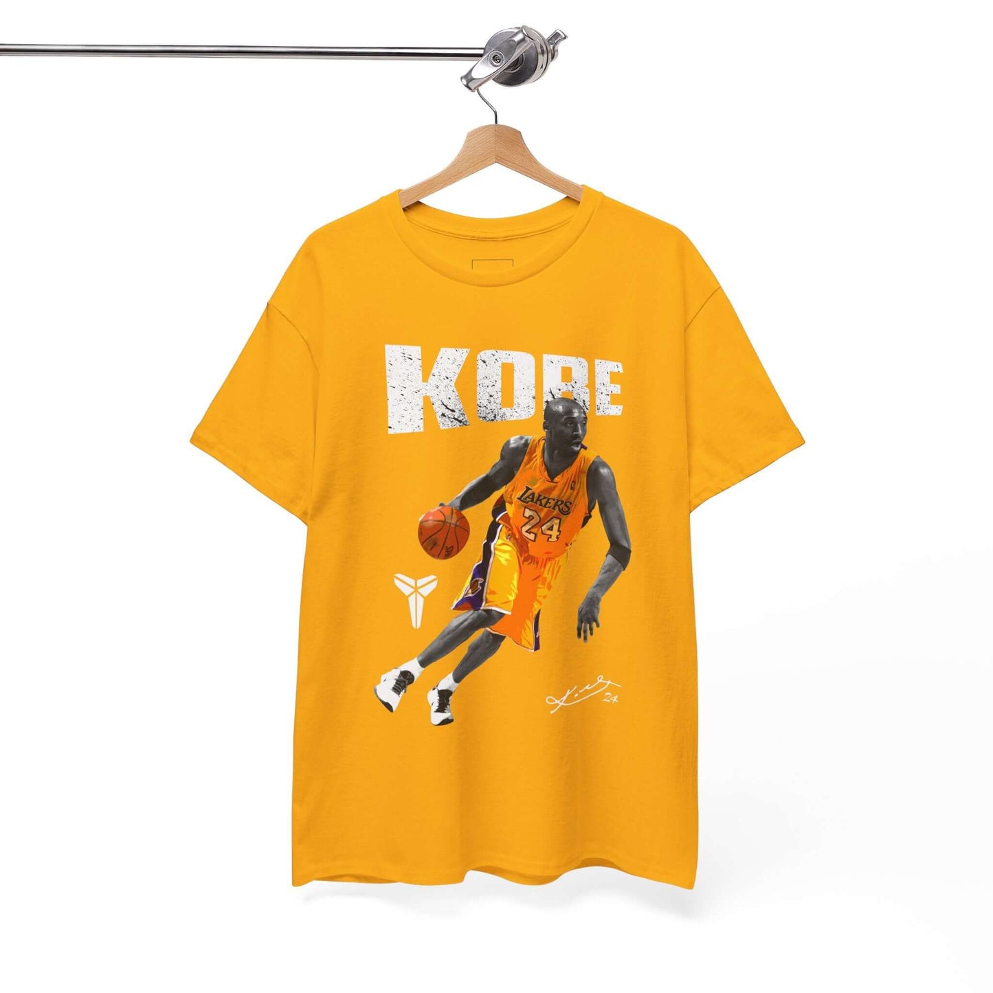 Kobe Bryant Unisex Heavy Cotton Tee, Basketball Lover Gift, Sports Fan Apparel, Team Spirit Shirt, Casual Streetwear