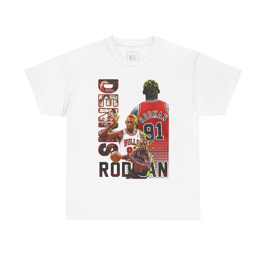 Vintage Basketball Tee, Perfect for Sports Fans, Gifts for Athletes, Retro Rodman Style, Unisex Heavy Cotton Tee