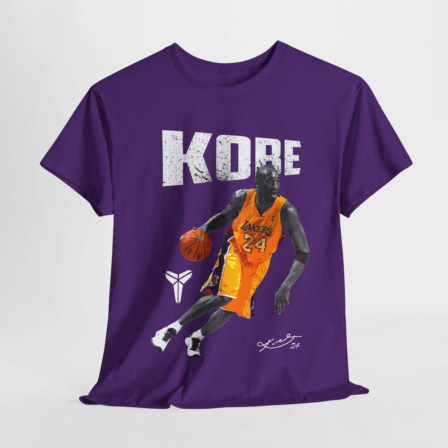 Kobe Bryant Unisex Heavy Cotton Tee, Basketball Lover Gift, Sports Fan Apparel, Team Spirit Shirt, Casual Streetwear