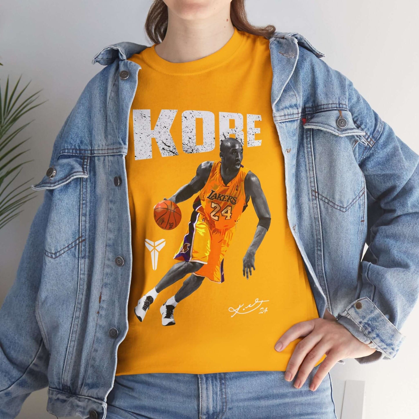 Kobe Bryant Unisex Heavy Cotton Tee, Basketball Lover Gift, Sports Fan Apparel, Team Spirit Shirt, Casual Streetwear