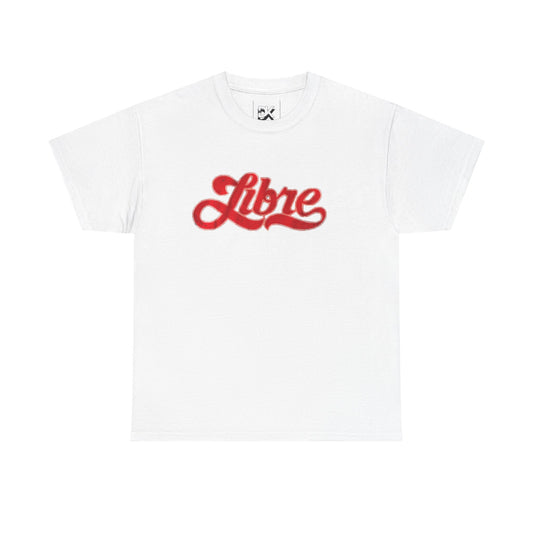 Libre Script T‑Shirt — Retro Red 'Libre' Graphic Tee