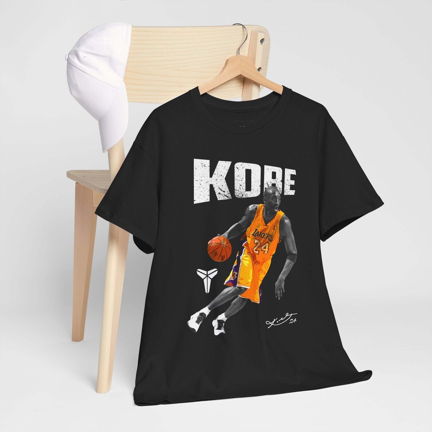 Kobe Bryant Unisex Heavy Cotton Tee, Basketball Lover Gift, Sports Fan Apparel, Team Spirit Shirt, Casual Streetwear