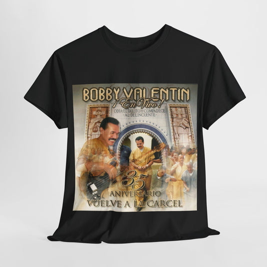 Latin Music Tee Shirt, Bobby Valentin 35 Aniversario Vuelve a la Carcel Unisex Heavy Cotton T-Shirt, Music Lover Gift, Concert Shirt, Salsa