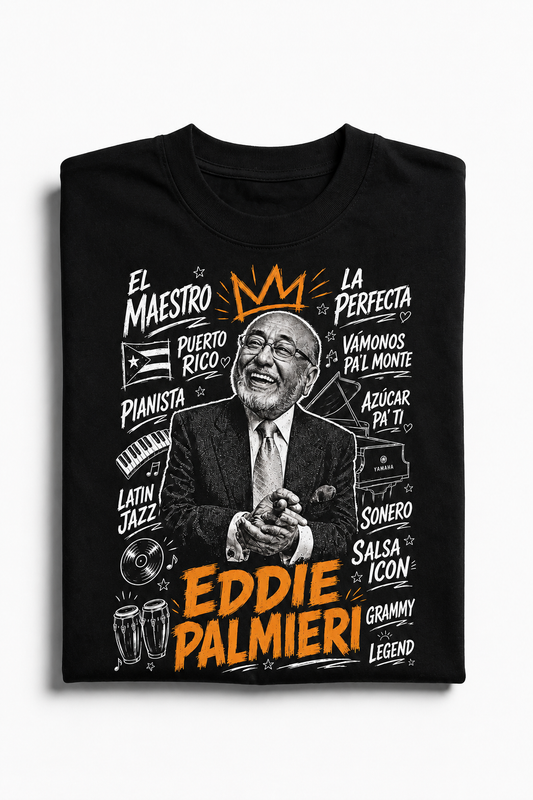 Eddie Palmieri portrait Tee | Latin Jazz, Pianist, Salsa Legend