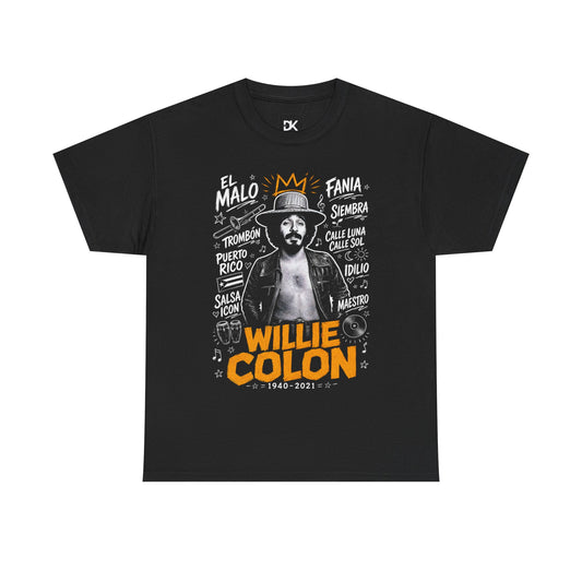 Willie Colón Tribute Tee | Salsa Legend Graphic T-Shirt