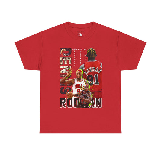 Vintage Basketball Tee, Perfect for Sports Fans, Gifts for Athletes, Retro Rodman Style, Unisex Heavy Cotton Tee