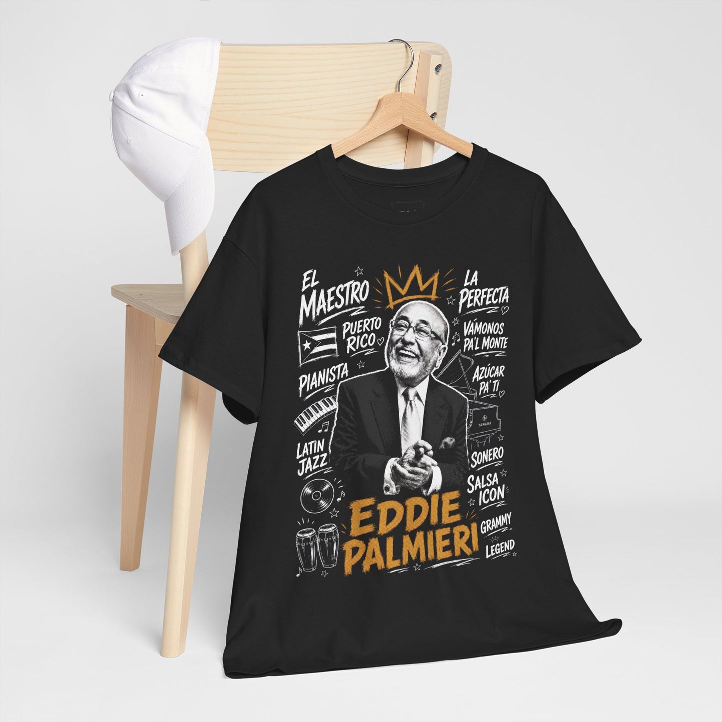 Eddie Palmieri portrait Tee | Latin Jazz, Pianist, Salsa Legend