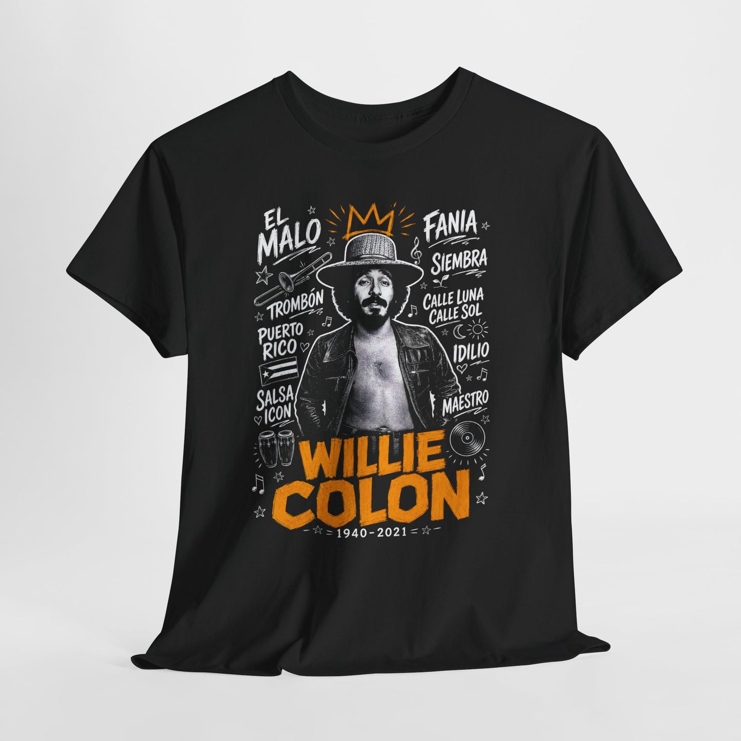Willie Colón Tribute Tee | Salsa Legend Graphic T-Shirt