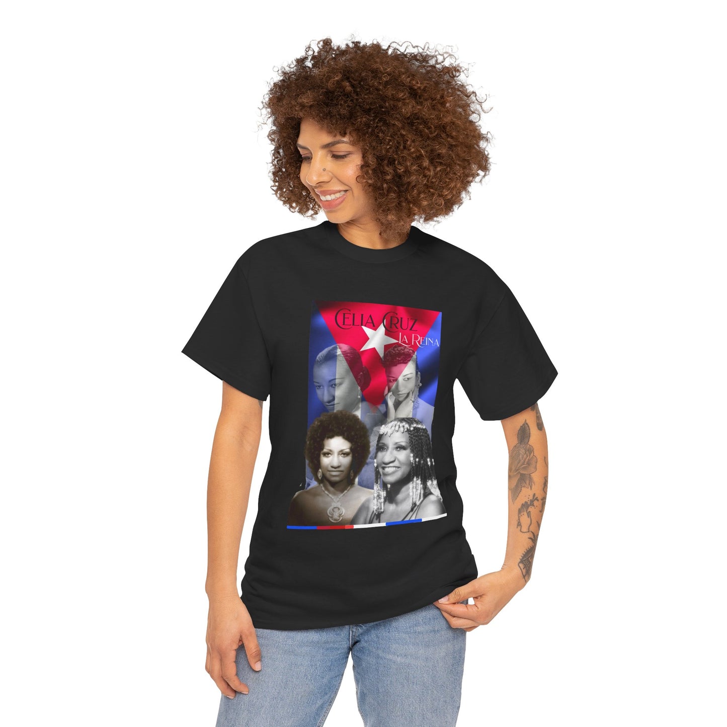 Celia Cruz Unisex Tee Shirt, Latin Music Fan T-Shirt, Salsa Singer Camiseta, Music Lover Gift, Cuban Artist Clothing, Retro Vintage Apparel