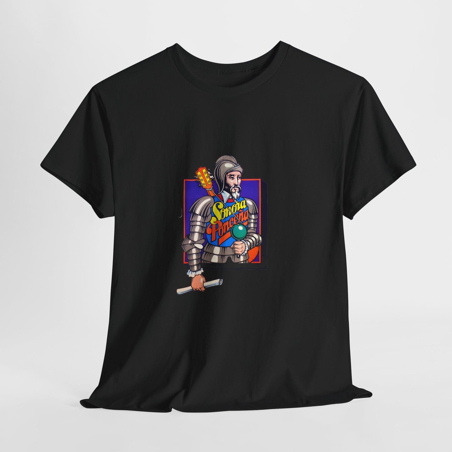 Retro Knight Graphic Tee — 'Good Vibes' Colorful Medieval Gamer Shirt