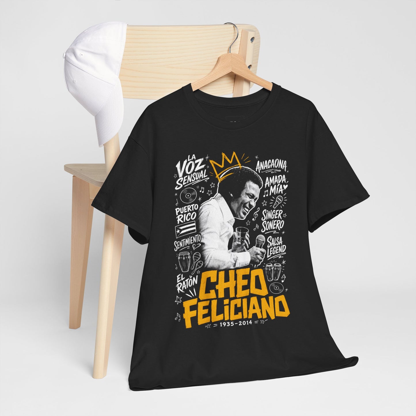 Cheo Feliciano Graphic Tee | Salsa Legend Tribute T-Shirt