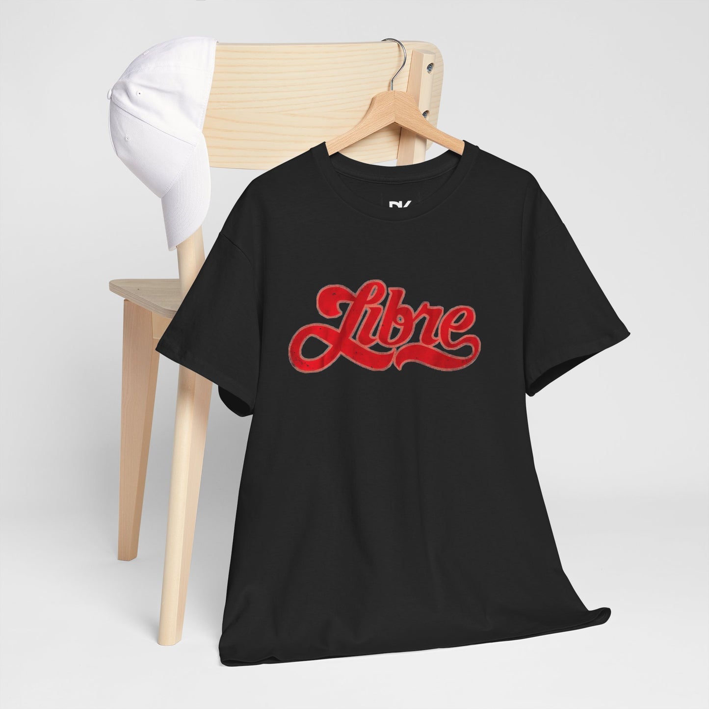 Libre Script T‑Shirt — Retro Red 'Libre' Graphic Tee