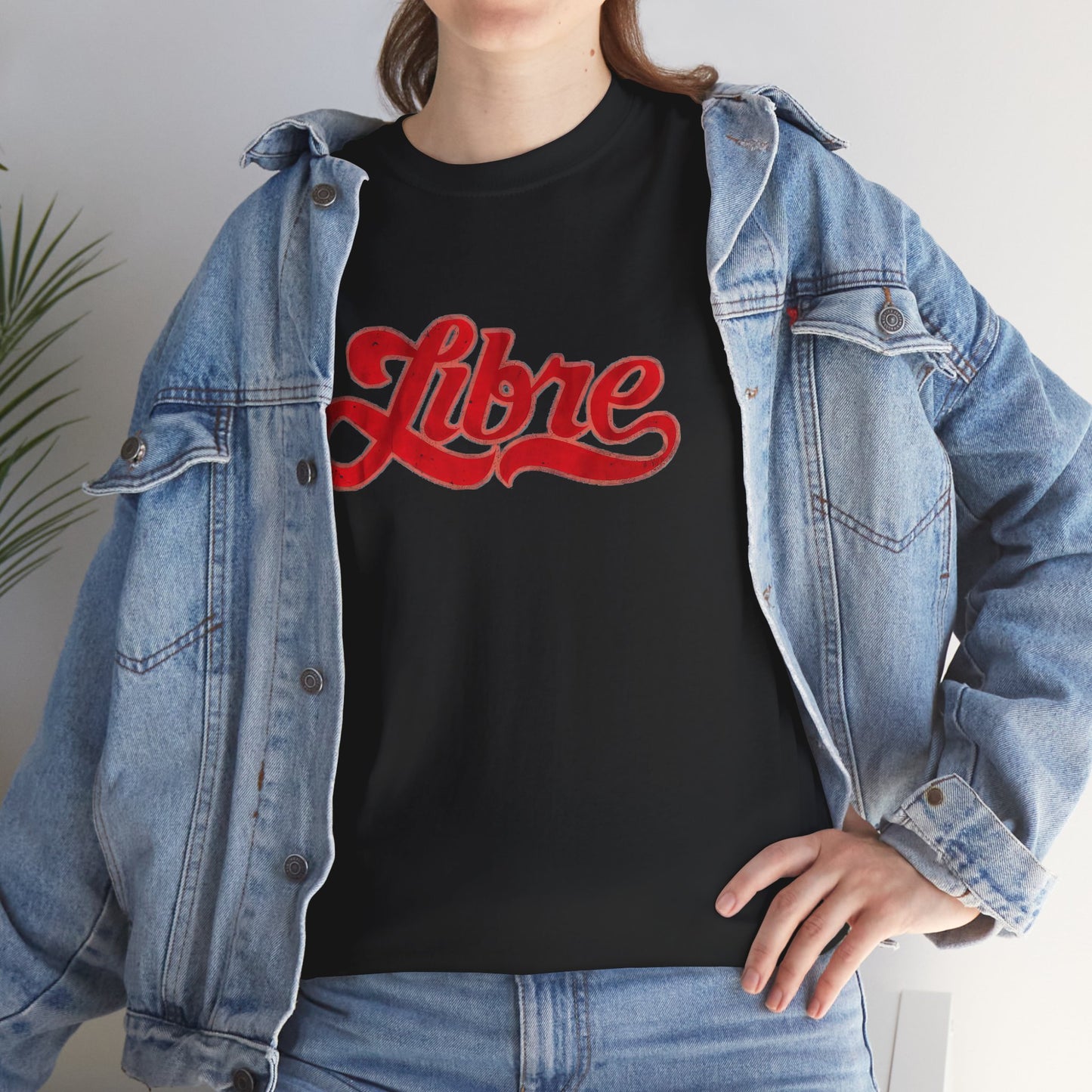Libre Script T‑Shirt — Retro Red 'Libre' Graphic Tee