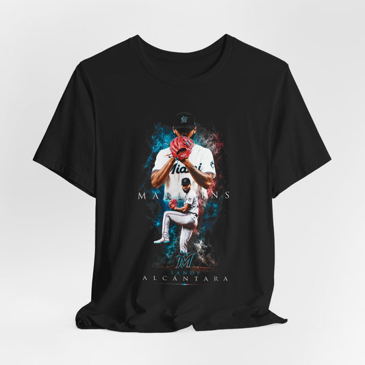 Sandy Alcantara Miami Baseball Fan Art Tee | Venezuelan Baseball Player Graphic Shirt | Miami Baseball Fan Gift