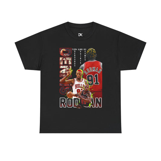 Vintage Basketball Tee, Perfect for Sports Fans, Gifts for Athletes, Retro Rodman Style, Unisex Heavy Cotton Tee