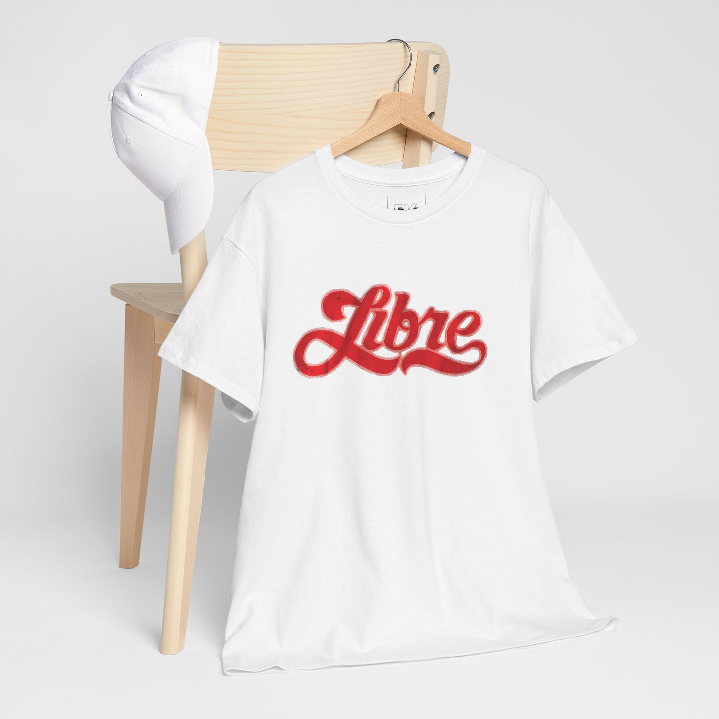 Libre Script T‑Shirt — Retro Red 'Libre' Graphic Tee
