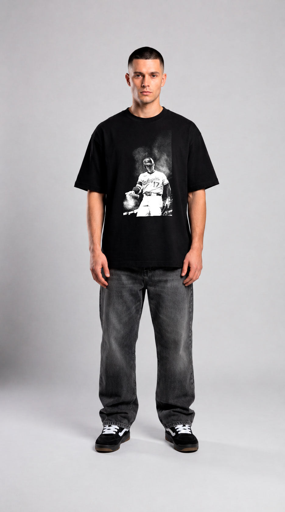 Baseball Player MVP Graphic Tee | Vintage Black & White Sports Shirt