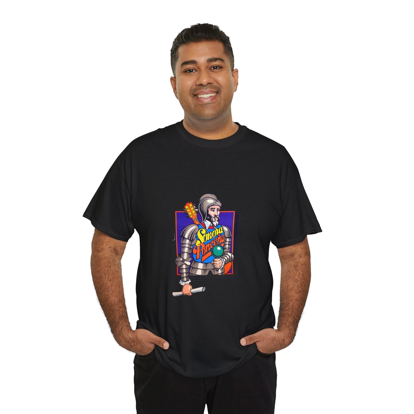 Retro Knight Graphic Tee — 'Good Vibes' Colorful Medieval Gamer Shirt