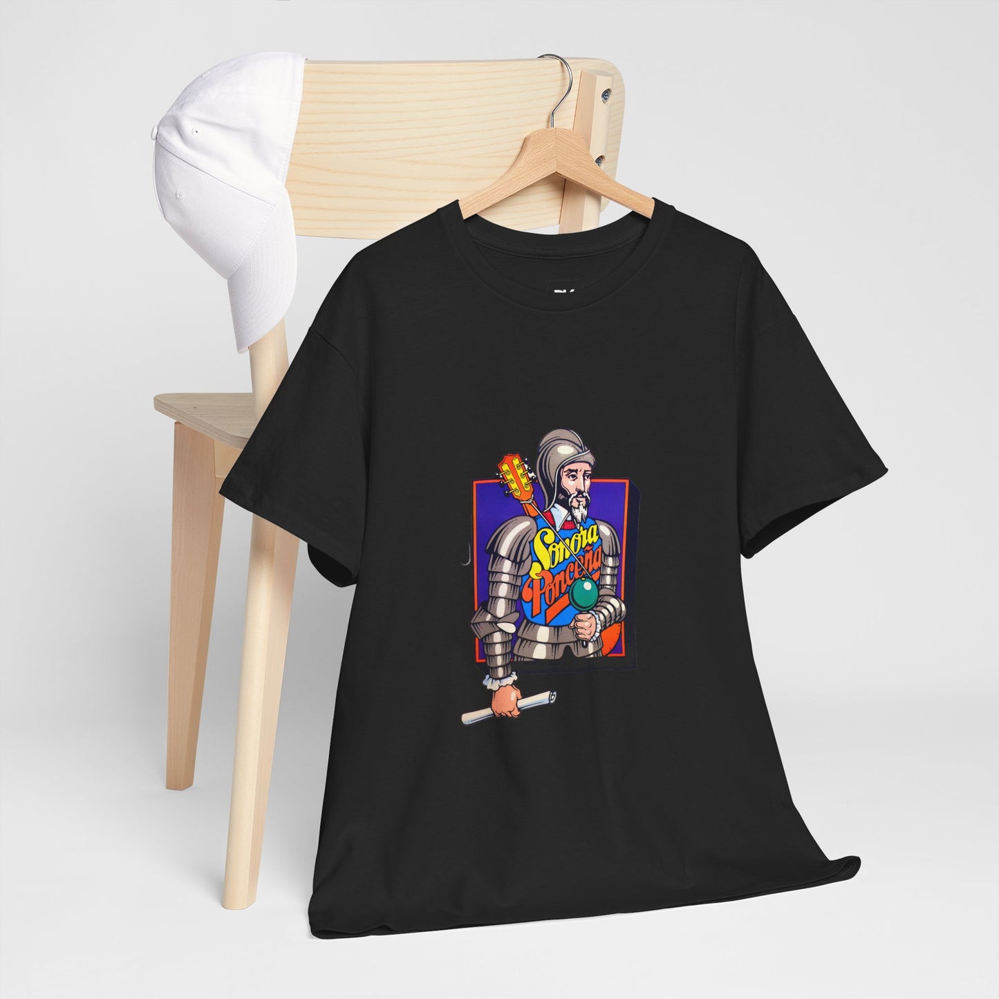 Retro Knight Graphic Tee — 'Good Vibes' Colorful Medieval Gamer Shirt