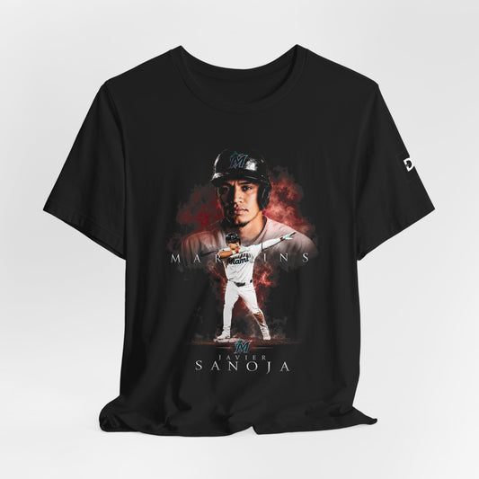 Javier Sanoja Miami Baseball Fan Art Tee | Venezuelan Baseball Player Graphic Shirt | Miami Baseball Fan Gift