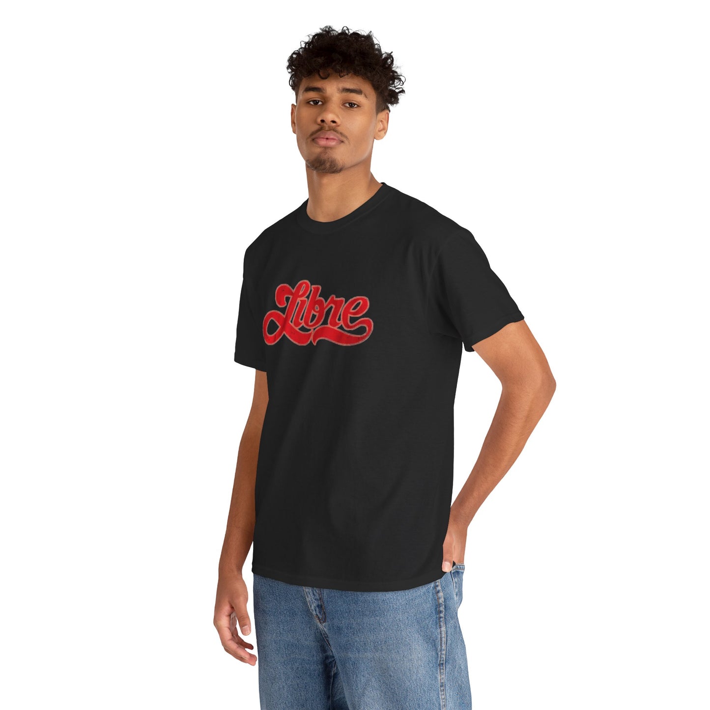 Libre Script T‑Shirt — Retro Red 'Libre' Graphic Tee