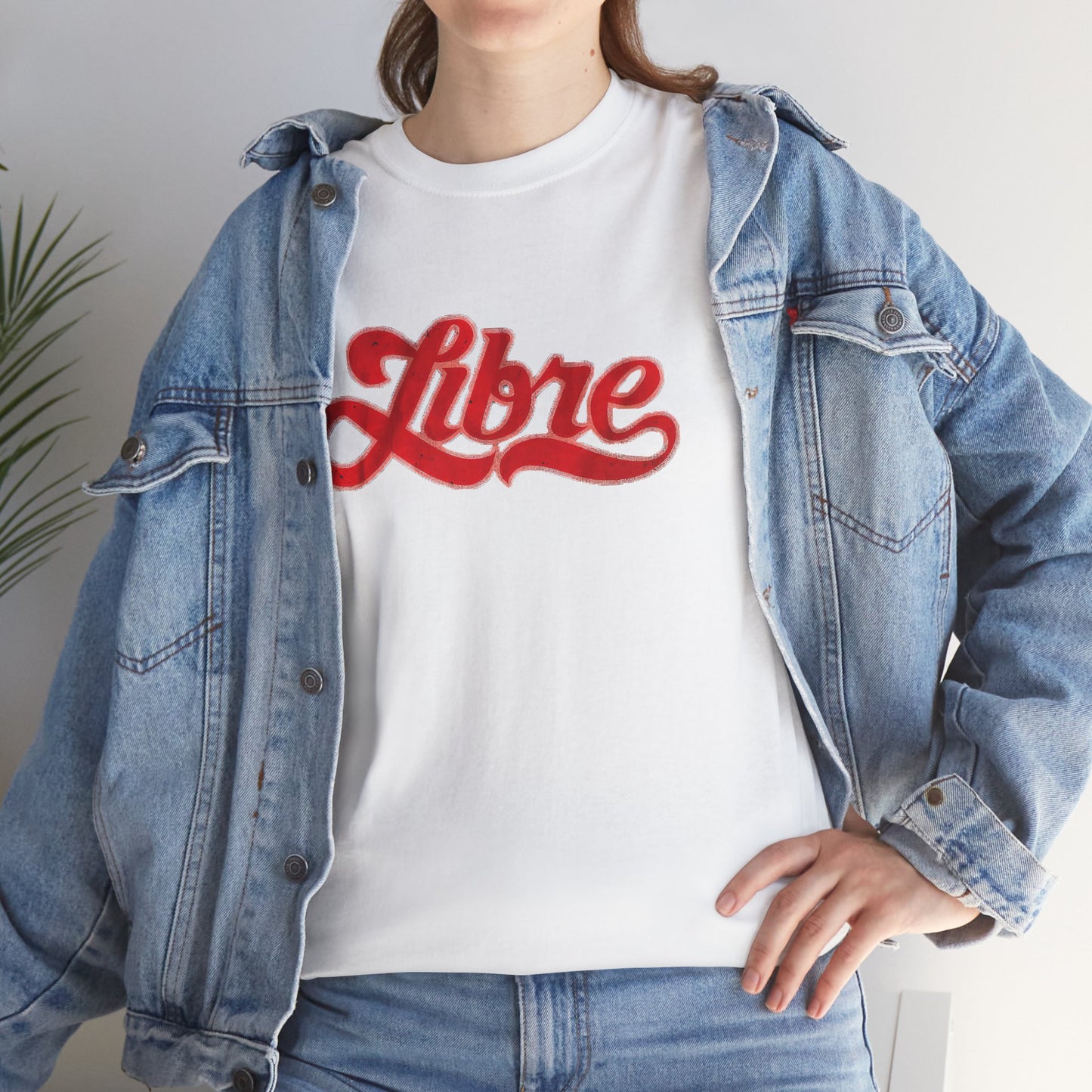 Libre Script T‑Shirt — Retro Red 'Libre' Graphic Tee