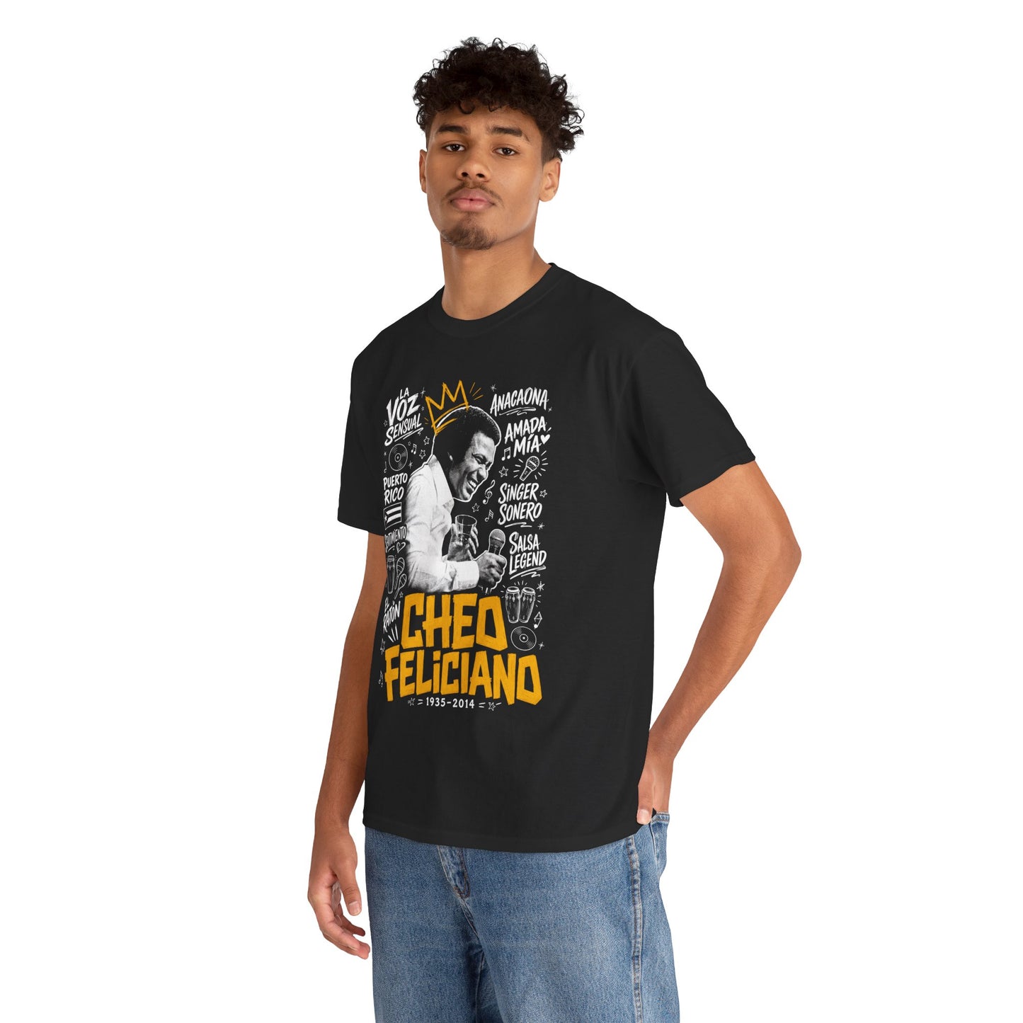 Cheo Feliciano Graphic Tee | Salsa Legend Tribute T-Shirt