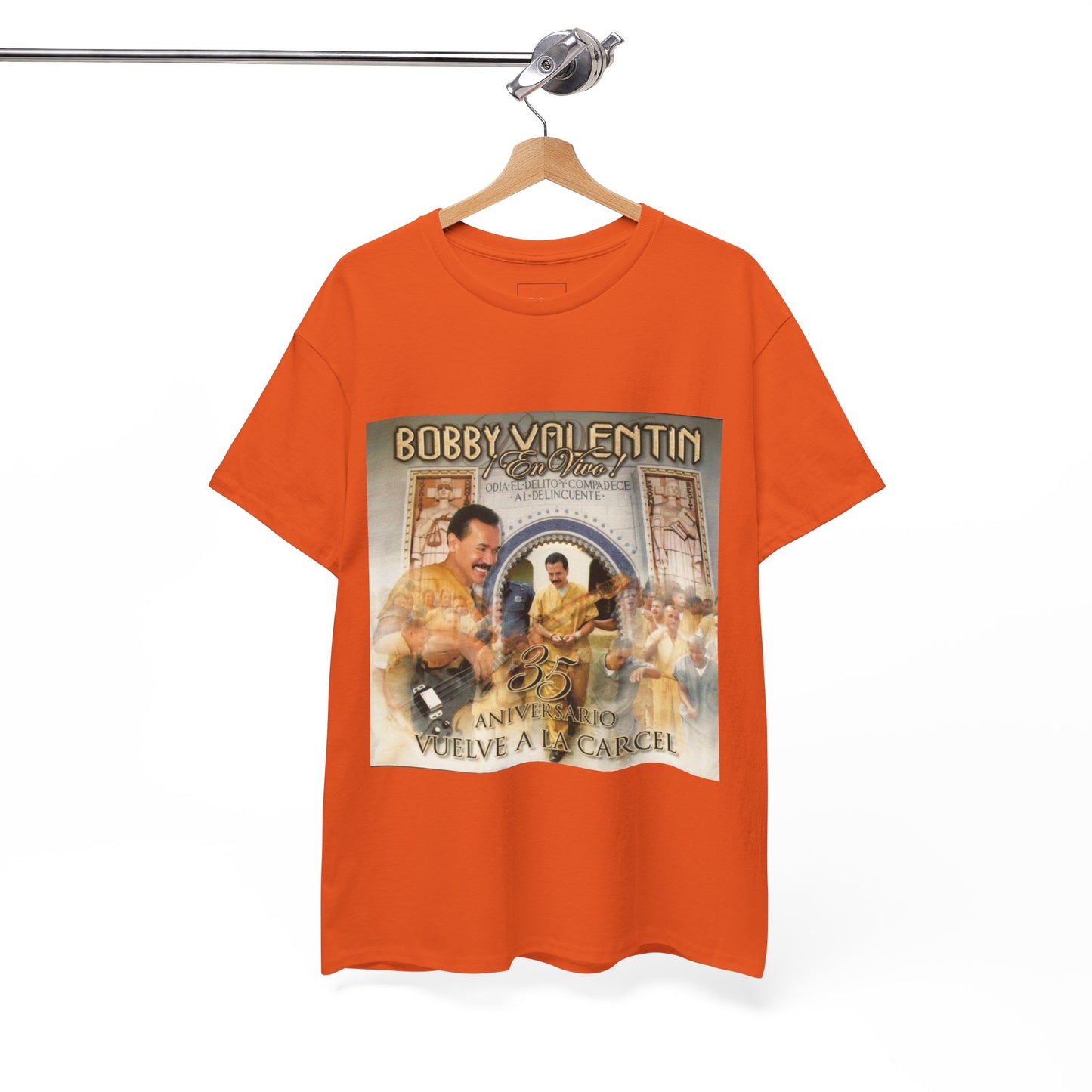 Latin Music Tee Shirt, Bobby Valentin 35 Aniversario Vuelve a la Carcel Unisex Heavy Cotton T-Shirt, Music Lover Gift, Concert Shirt, Salsa