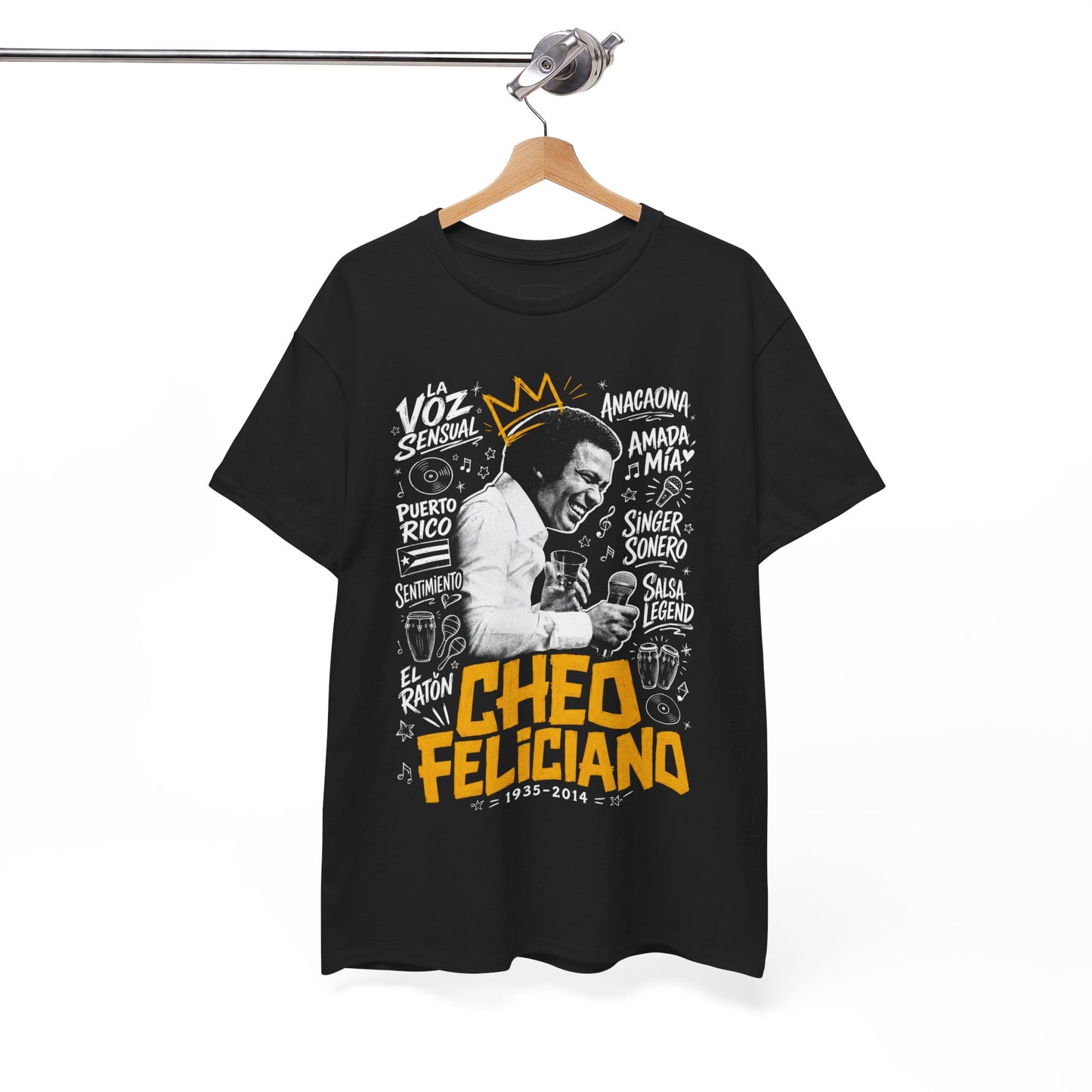 Cheo Feliciano Graphic Tee | Salsa Legend Tribute T-Shirt