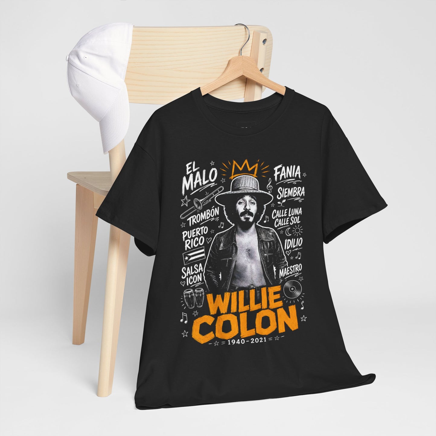 Willie Colón Tribute Tee | Salsa Legend Graphic T-Shirt