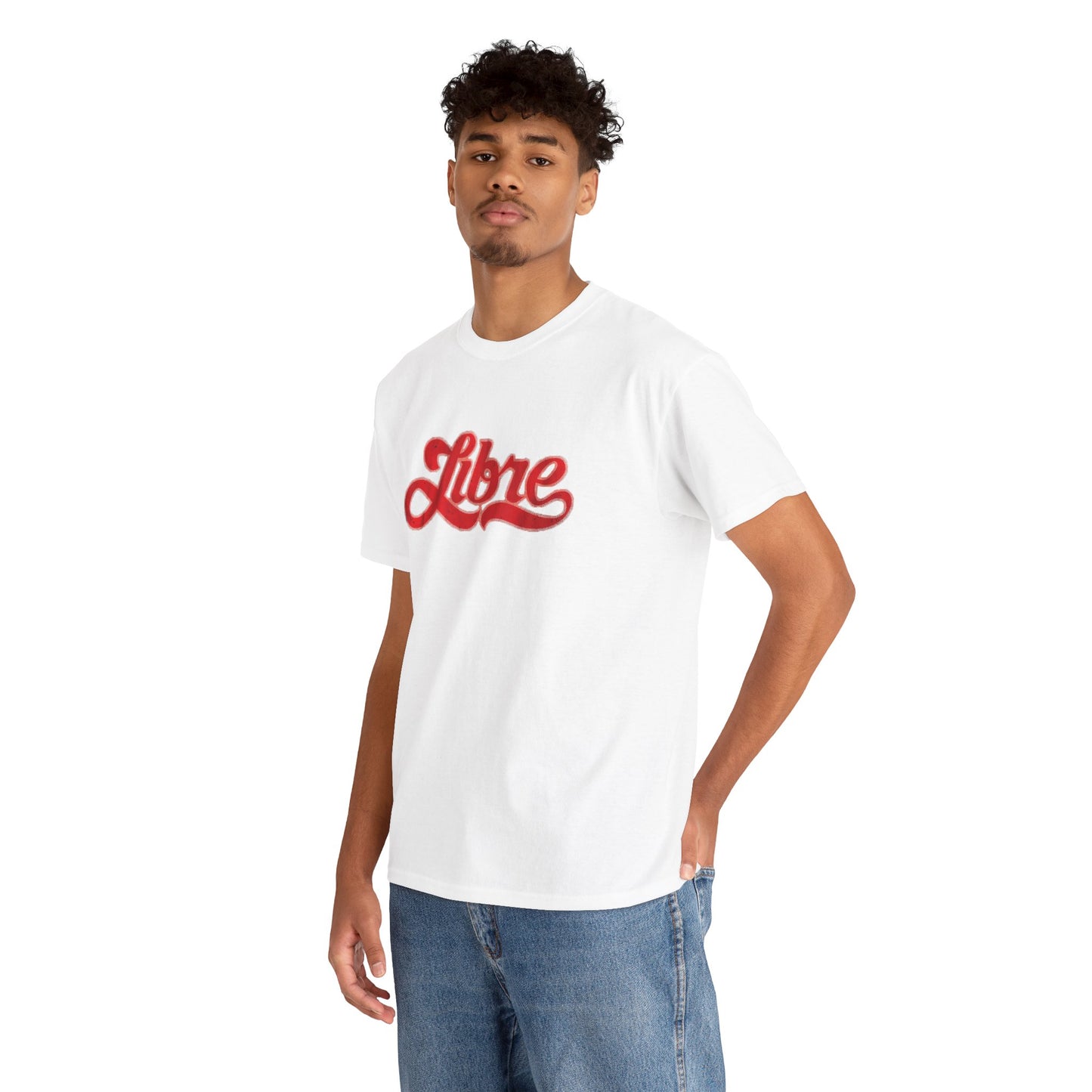 Libre Script T‑Shirt — Retro Red 'Libre' Graphic Tee