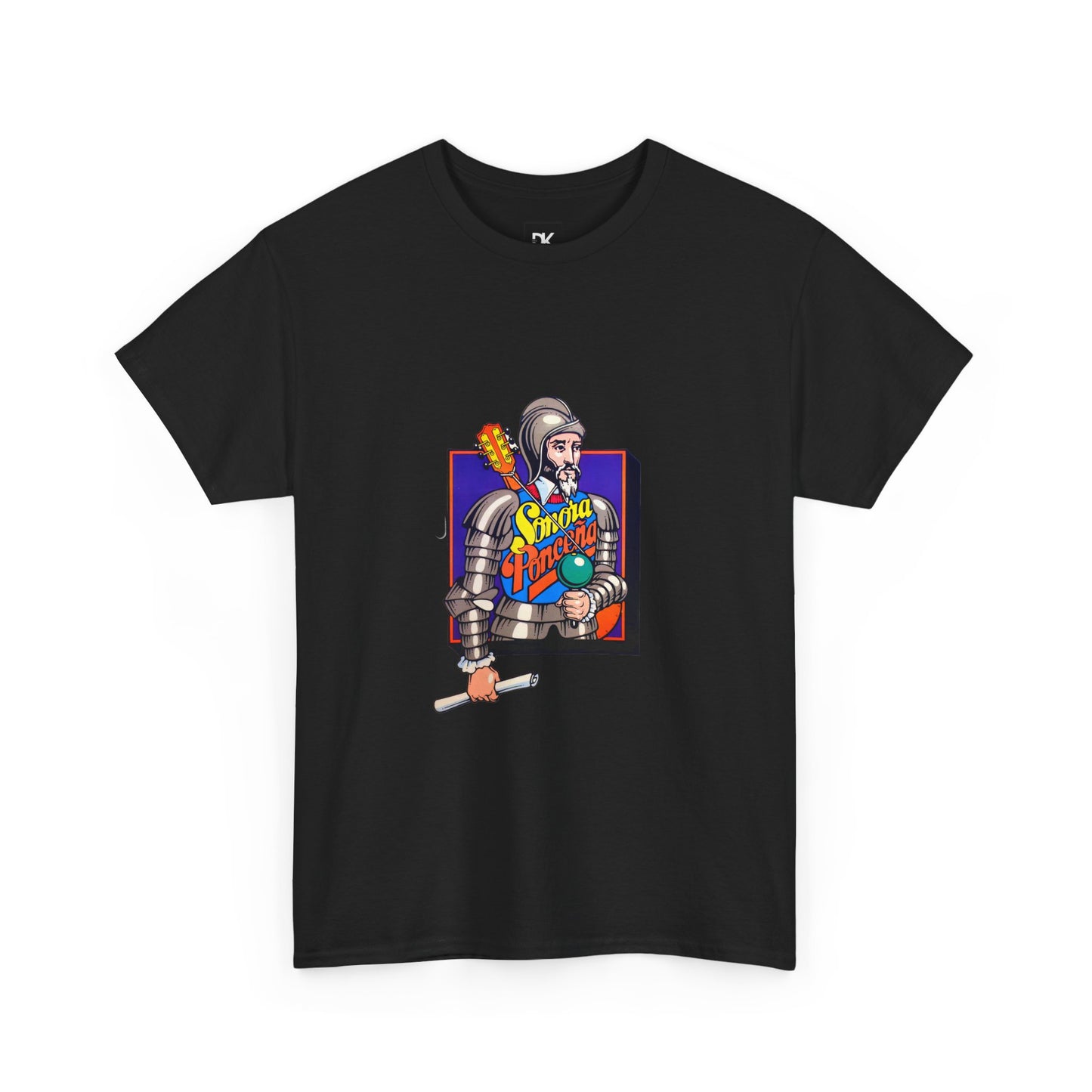 Retro Knight Graphic Tee — 'Good Vibes' Colorful Medieval Gamer Shirt
