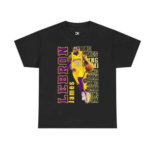 LeBron James Unisex Heavy Cotton Tee, Basketball Shirt, Sports Fan Apparel, Gift for Him, Music Event T-Shirt