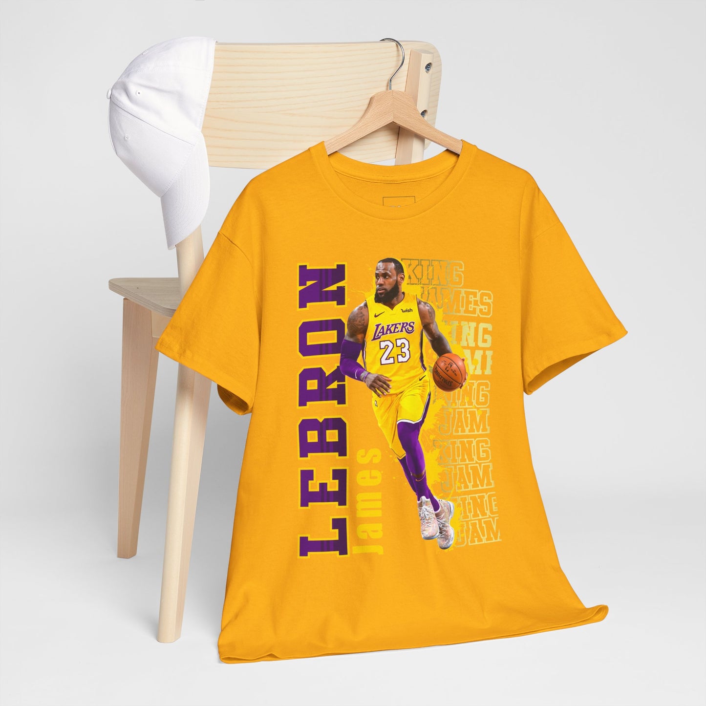 LeBron James Unisex Heavy Cotton Tee, Basketball Shirt, Sports Fan Apparel, Gift for Him, Music Event T-Shirt