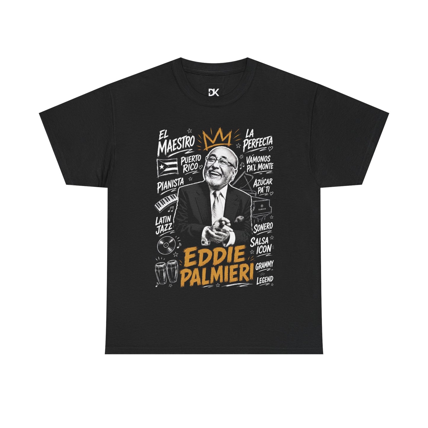 Eddie Palmieri portrait Tee | Latin Jazz, Pianist, Salsa Legend