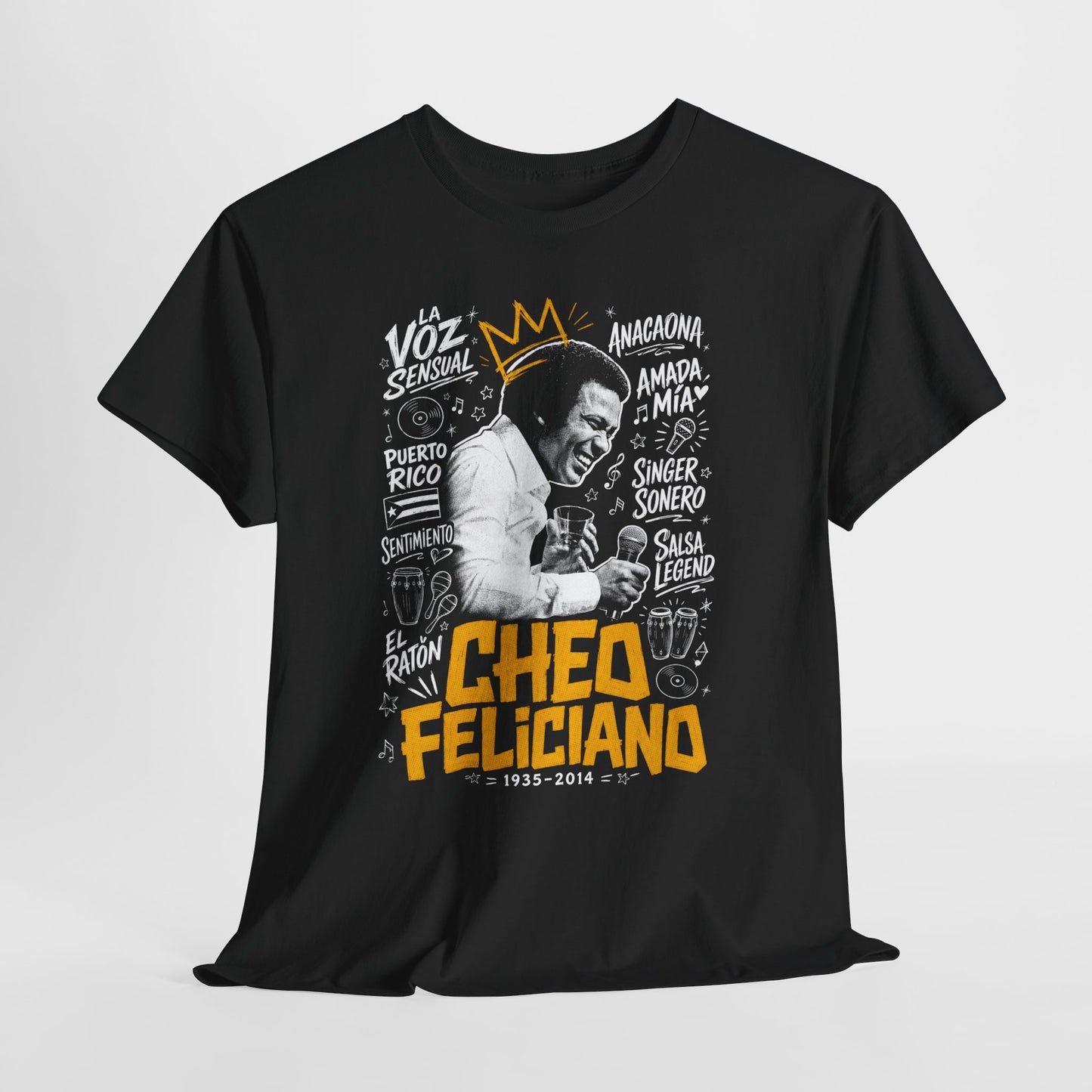 Cheo Feliciano Graphic Tee | Salsa Legend Tribute T-Shirt